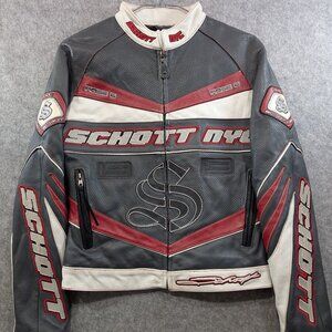 Schott NYC Rose 6 Leather racing leather jacket motorcycle streetwear - Small